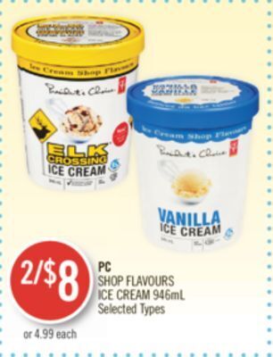 Shoppers Drug Mart Pc shop flavours ice cream offer