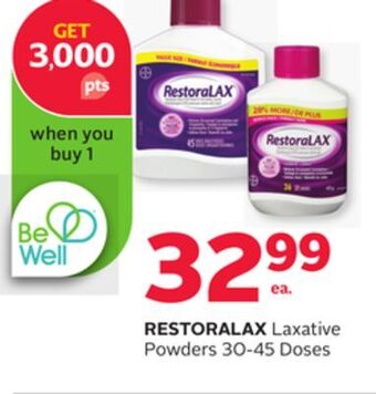 Rexall Restoralax laxative powders 30-45 doses offer
