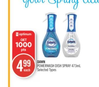 Shoppers Drug Mart Dawn powerwash dish spray offer