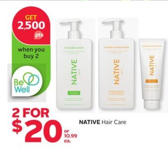 Rexall Native hair care offer