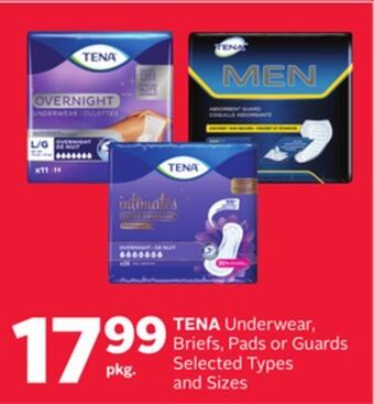 Rexall Tena underwear, briefs, pads or guards offer
