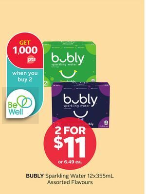 Rexall Bubly sparkling water offer