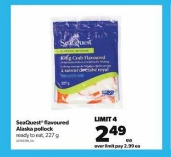 Real Canadian Superstore SeaQuest flavoured Alaska pollock 227 g offer