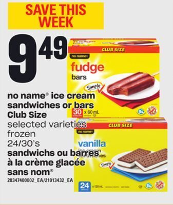 Independent City Market Sandwichs ou barres à la crème glacée sans nom®, 24/30's offer