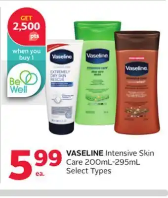 Rexall Vaseline intensive skin care offer