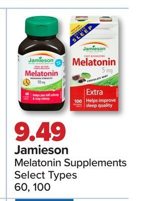 PharmaChoice Jamieson melatonin supplements offer