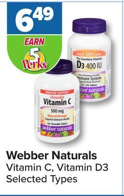 PharmaChoice Webber naturals vitamin c, vitamin d3 offer