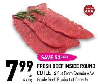 Coppa's Fresh Market Fresh beef inside round cutlets offer