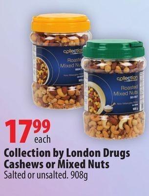 London Drugs Collection by london drugs cashews or mixed nuts offer