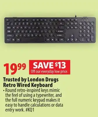 London Drugs Trusted by london drugs retro wired keyboard offer