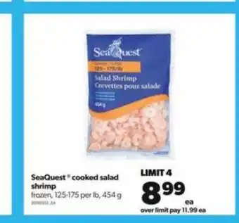 Real Canadian Superstore SeaQuest cooked salad shrimp 125-175 per lb, 454 g offer