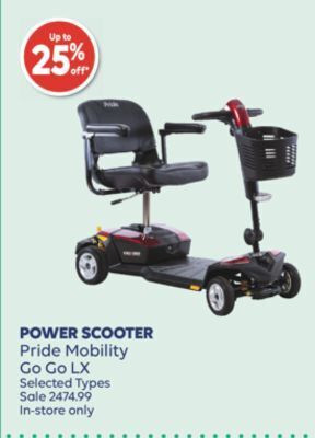 Wellwise by Shoppers Pride mobility go go lx power scooter offer