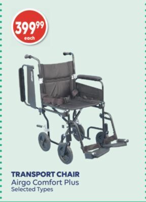 Wellwise by Shoppers Airgo comfort plus transport chair offer