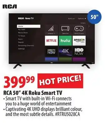 London Drugs Rca 50" 4k roku smart tv offer