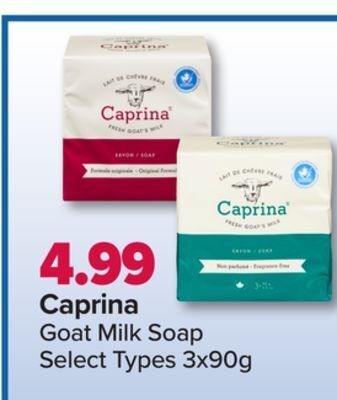 PharmaChoice Caprina goat milk soap offer