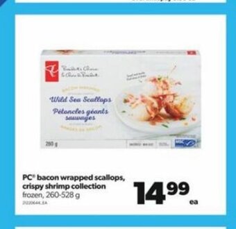 Real Canadian Superstore PC bacon wrapped scallops, crispy shrimp collection 260-528 g offer