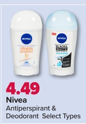 PharmaChoice Nivea antiperspirant & deodorant offer