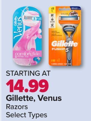 PharmaChoice Gillette, venus razors offer