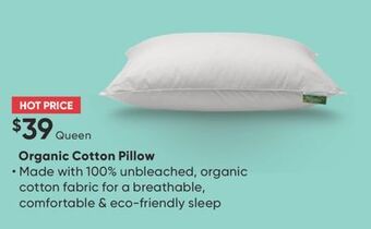 Sleep Country Organic cotton pillow offer