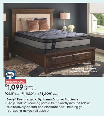 Sleep Country Sealy posturepedic optimum brianna mattress offer