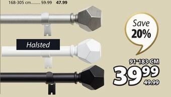 JYSK Halsted curtain rods offer