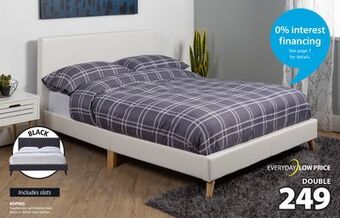 JYSK Koping double size upholstered bed offer