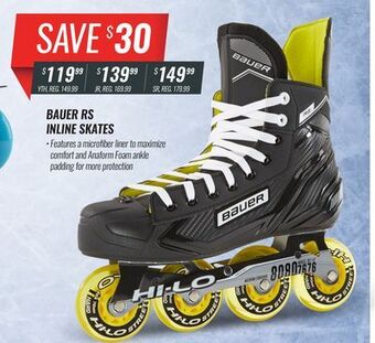 Hockey Life Bauer rs inline skates offer