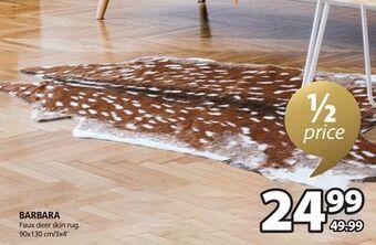 JYSK Barbara faux deer skin rug offer