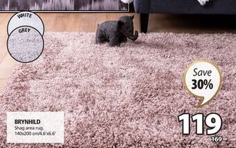JYSK Brynhild shag area rug offer