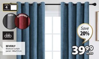 JYSK Beverly blackout curtain panel offer