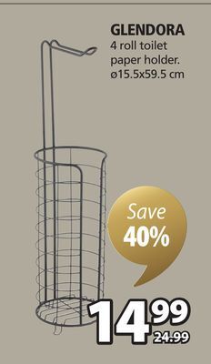 JYSK Glendora 4 roll toilet paper holder offer