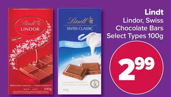 PharmaChoice Lindt lindor, swiss chocolate bars offer