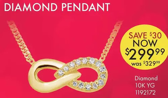 Charm Diamond Infinite love 10k yellow gold diamond infinity necklace offer