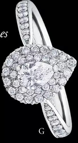 Charm Diamond Glacier fire 14k white gold pear shaped canadian diamond 0.75ctw bridal ring offer