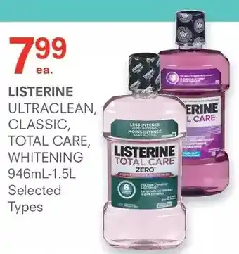 IDA Pharmacy Listerine ultraclean, classic, total care, whitening offer