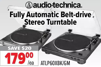2001 Audio Video Audio-technica fully automatic belt-drive stereo turntable offer