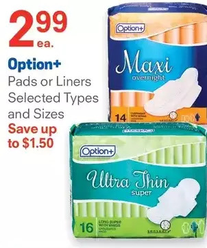 Guardian Pharmacy Option+ pads or liners offer