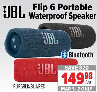 2001 Audio Video Jbl flip 6 portable waterproof speaker offer