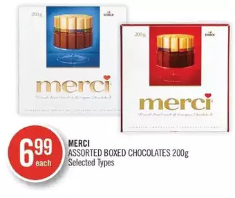 Shoppers Drug Mart Merci boxed chocolates offer