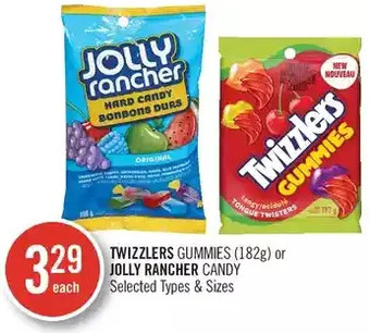 Shoppers Drug Mart Twizzlers gummies or jolly rancher candy offer