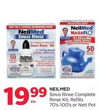 Rexall Neilmed sinus rinse complete rinse kit, refills or neti pot offer