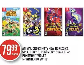 Shoppers Drug Mart Animal crossing: new horizons, splatoon 3, pokémon scarlet or pokémon violet for nintendo switch offer
