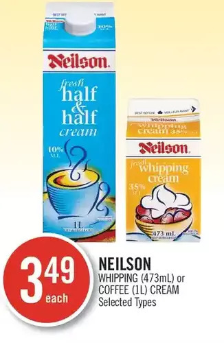 Shoppers Drug Mart Neilson whipping or coffee cream offer