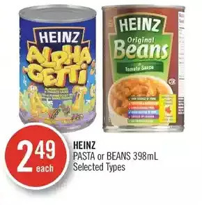 Shoppers Drug Mart Heinz pasta or beans offer
