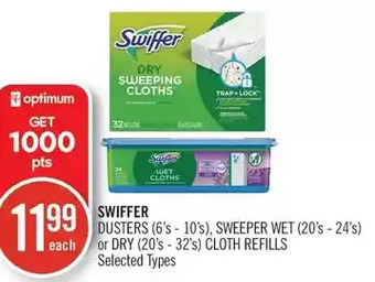 Shoppers Drug Mart Swiffer dusters, sweeper wet or dry cloth refills offer