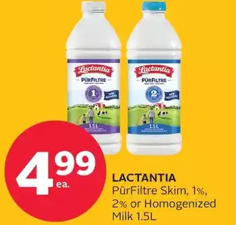 Rexall Lactantia pürfiltre skim 1%, 2% or homogenized milk offer