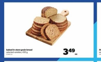Real Canadian Superstore Baked in-store grain bread 450 g offer