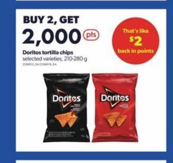 Real Canadian Superstore Doritos tortilla chips 210-280 g offer