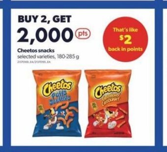 Real Canadian Superstore Cheetos snacks 180-285 g offer