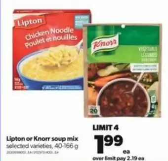 Real Canadian Superstore Lipton or Knorr Soup Mix 40-166g offer